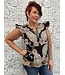 Flutter Sleeve Paisley Embroidered Top