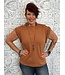 Woven Round Neck Top with Cap Sleeves featuring Braided Details at Sleeve Cuff