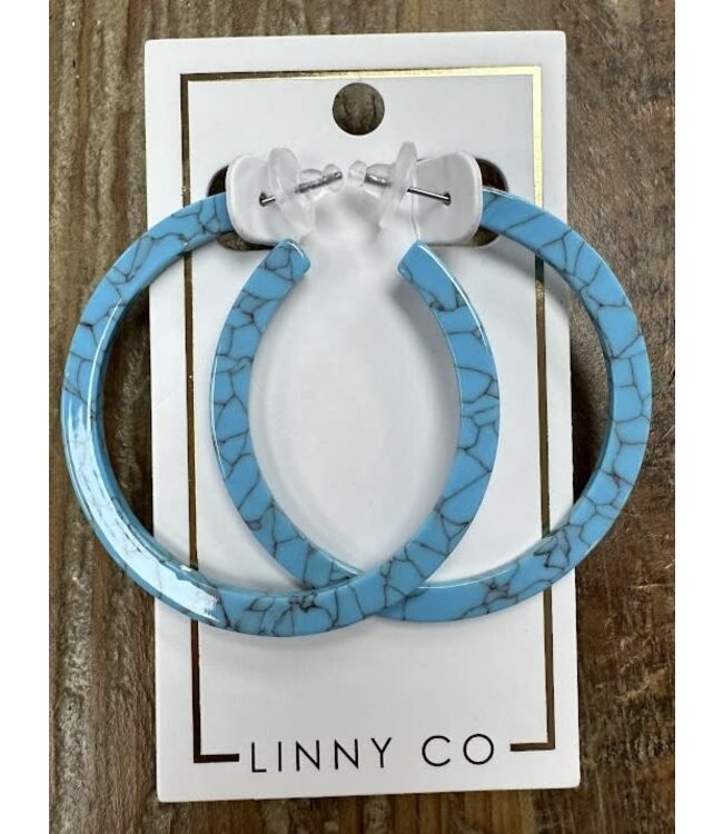 Linny Co Turquoise Hoop Earrings