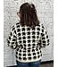 Houndstooth Check Knit Cardigan