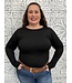 Reg/Curvy Microfiber Long Sleeve Round Neck Tee #2053