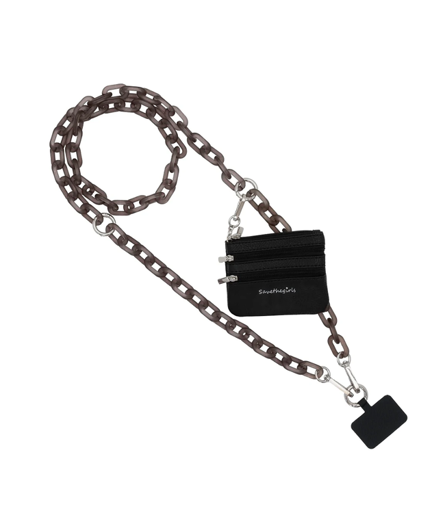 Clip & Go Phone Holder with Chain Strap with Pouch