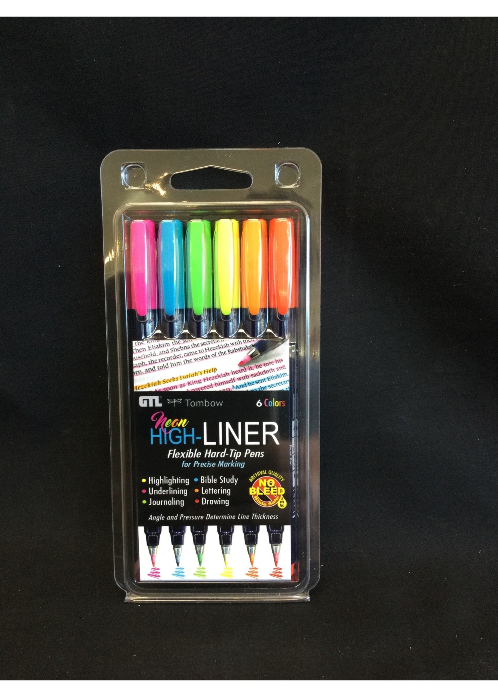 Neon High Liner Flexible Hard Tip Pens