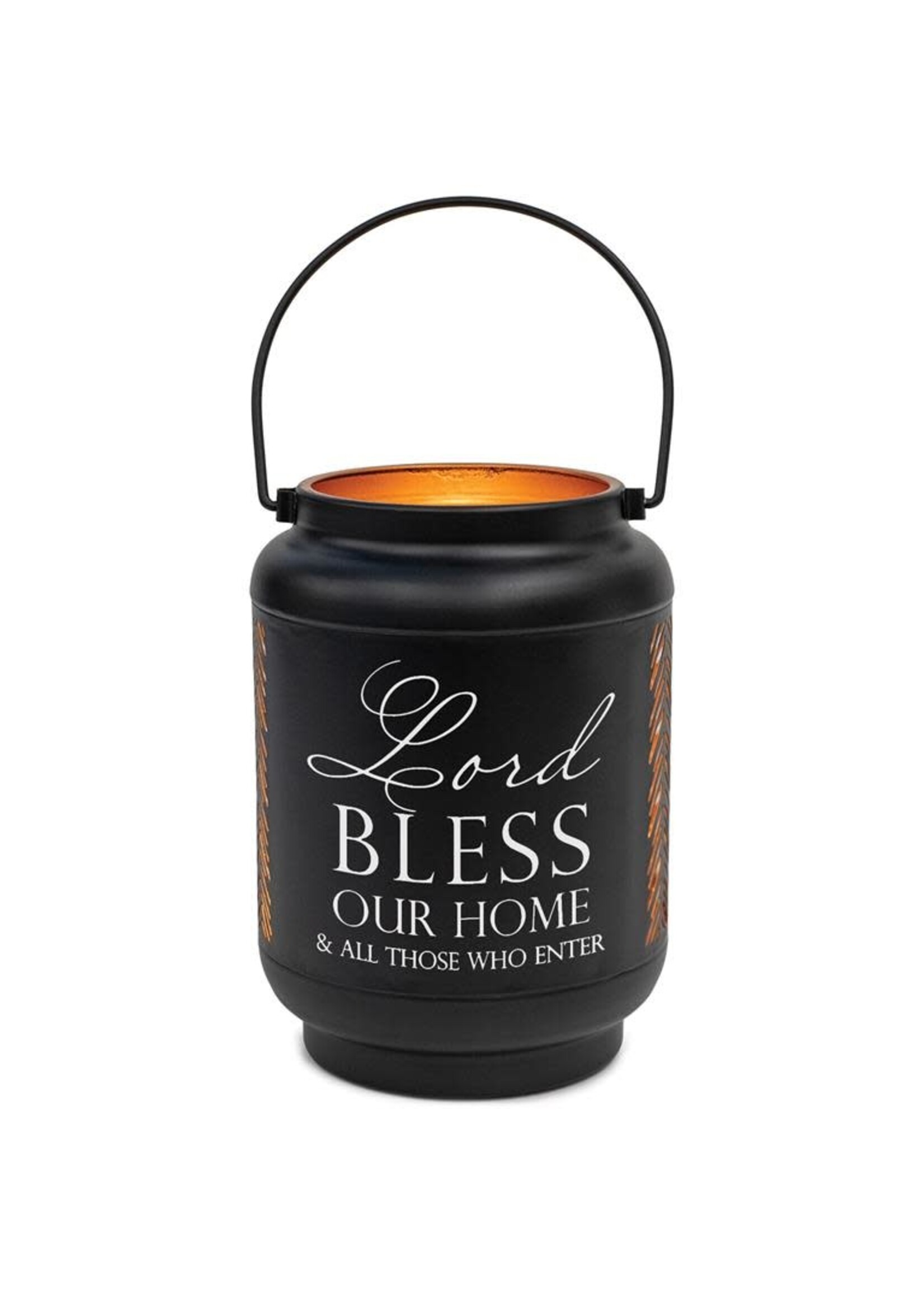 Lantern Lord Bless Our Home Small Black