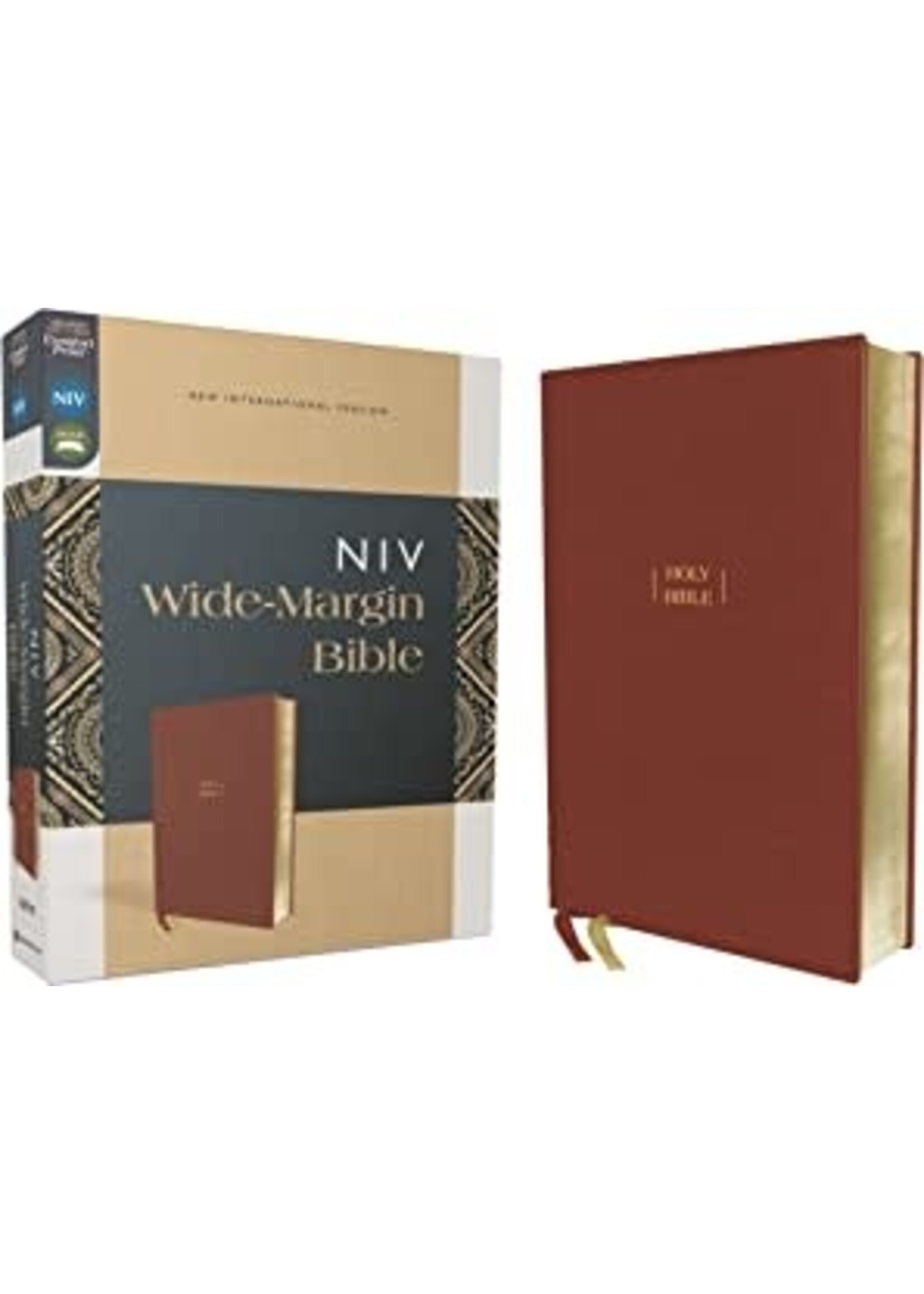 NIV Wide Margin Bible Brown