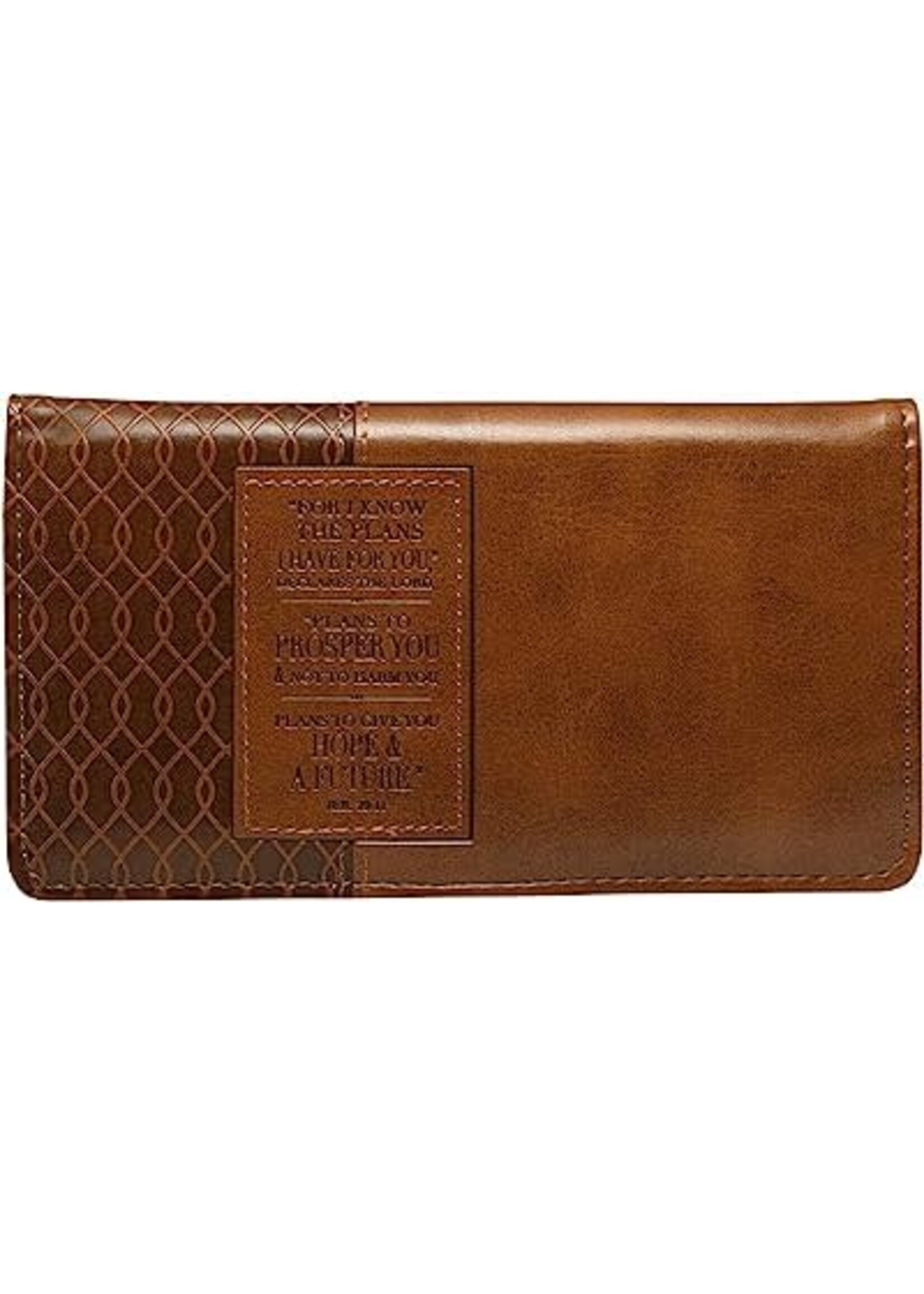 BROWN CHECKBOOK COVER For I Know the Plans