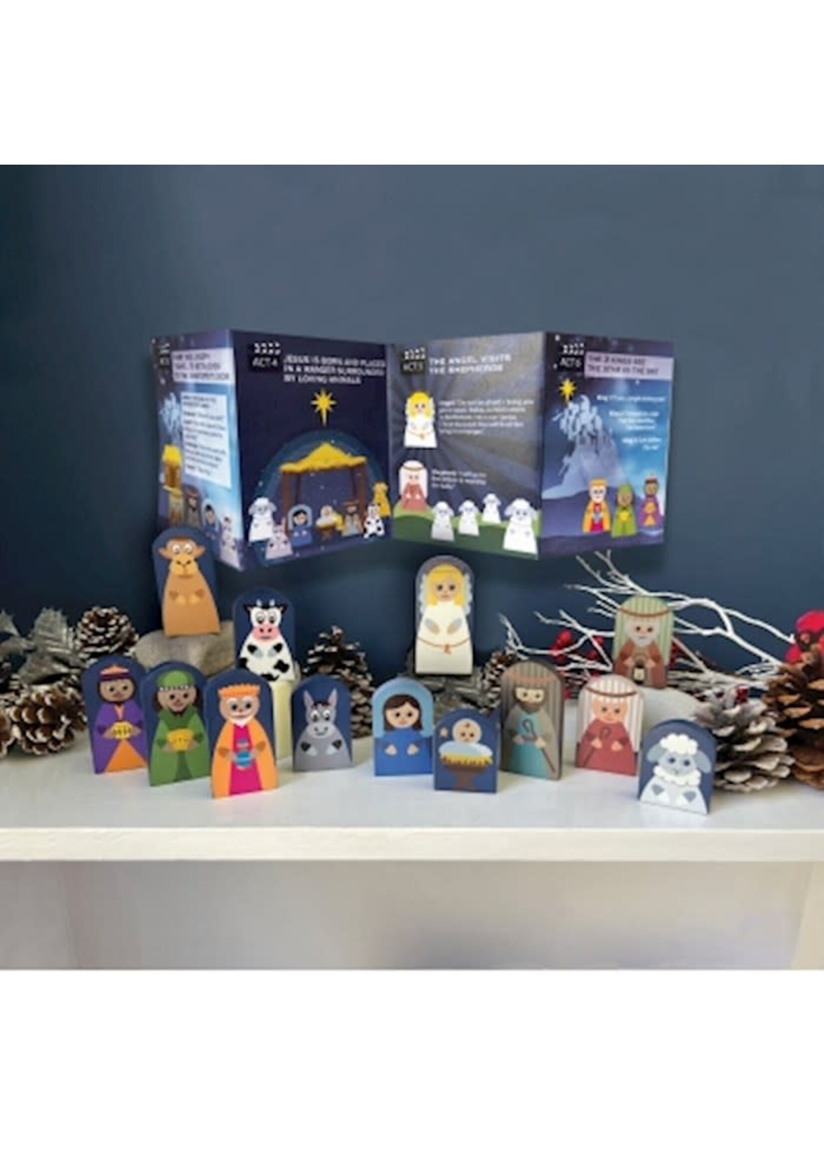 Nativity Figures 13 PC Set W/Story