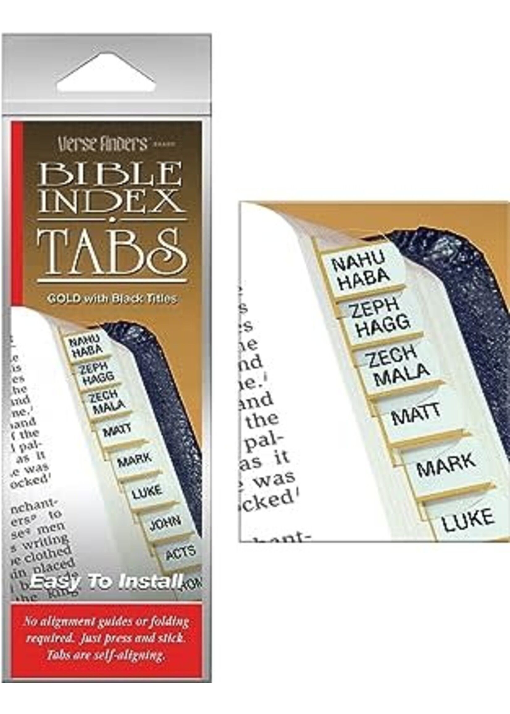 Bible Tab-Verse Finders-Horizontal-Thin Pack-Gold