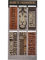 Magnetic Bookmarks Set: Strong and Courageous