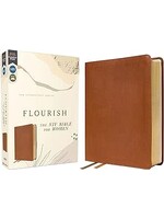 NIV Flourish: The NIV Bible For Women (Comfort Print)-Brown Leathersoft