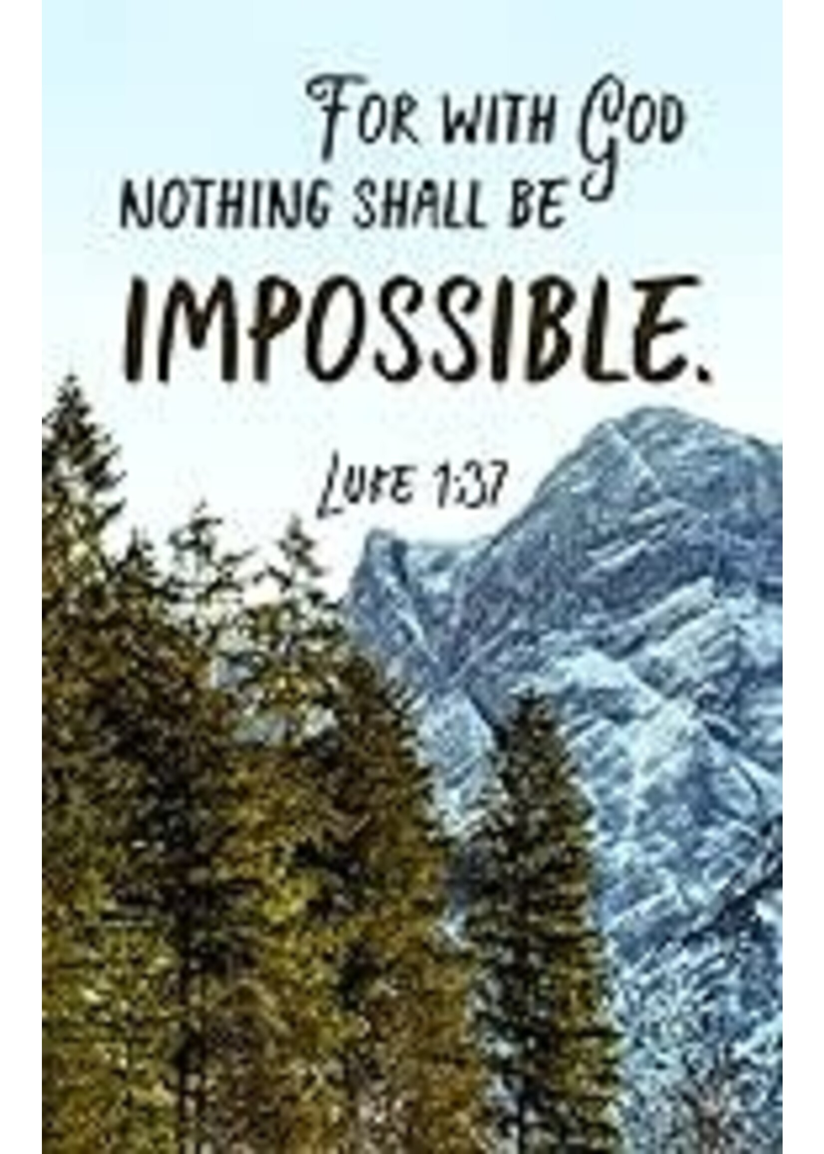 Bulletin-For With God Nothing Shall Be Impossible (Pack Of 100)