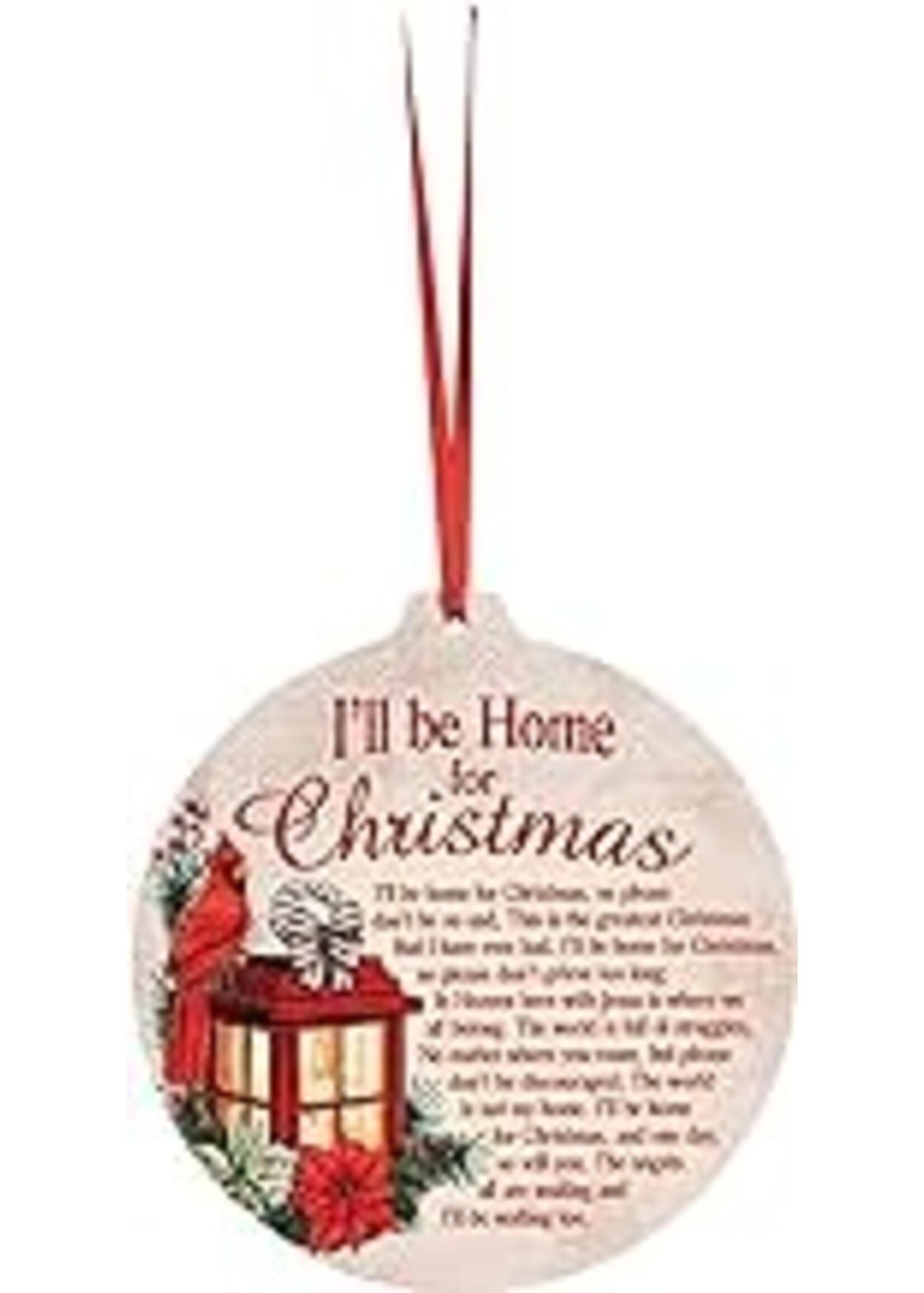 Home for Christmas Wooden Ornament