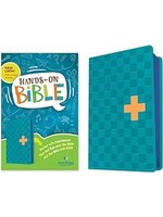 NLT Hands-On Bible (Third Edition)-Blue Check Cross LeatherLike