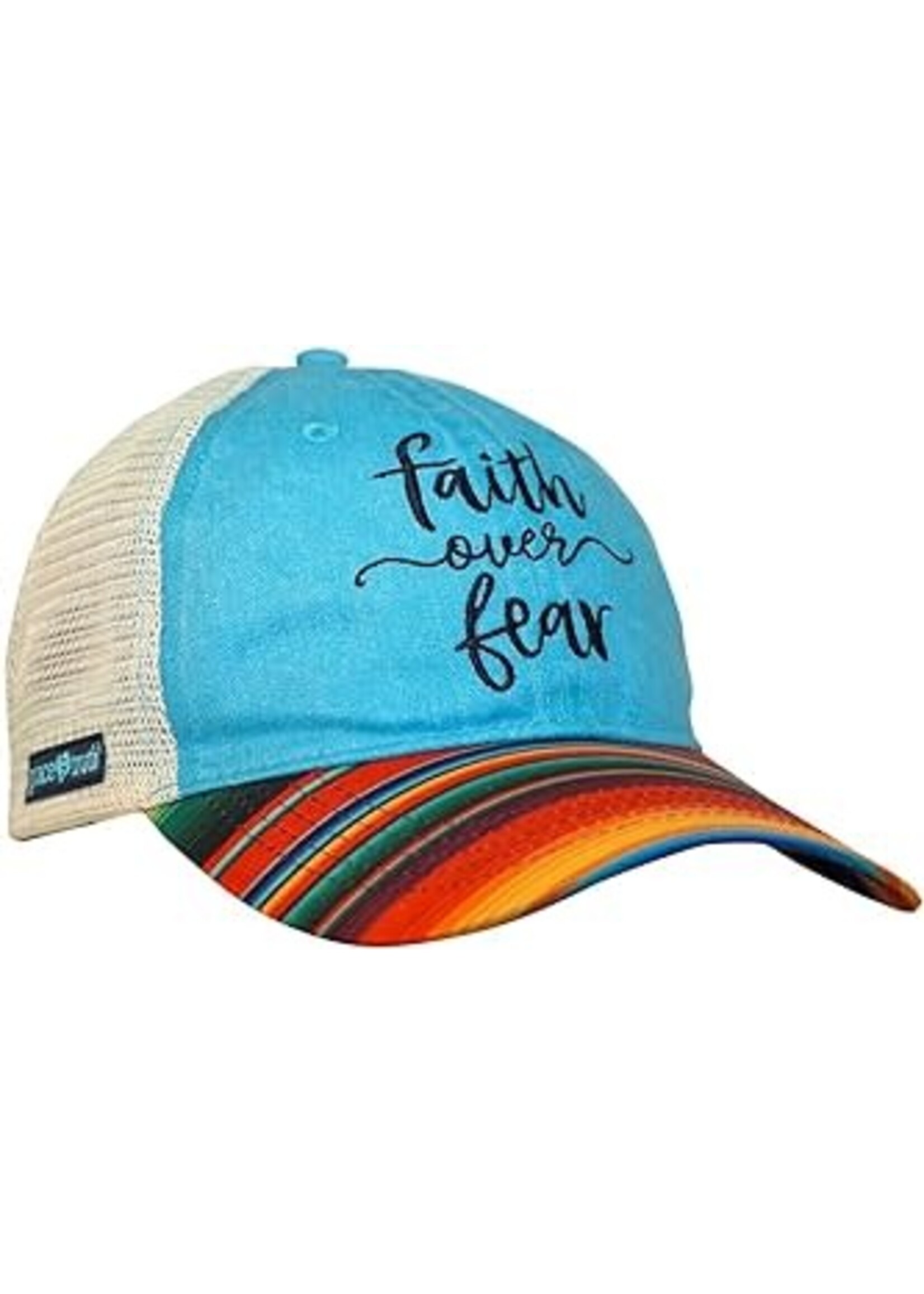 Faith Over Fear Stripes Ball Cap