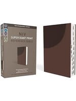 NIV, Super Giant Print Reference Bible, Leathersoft, Brown