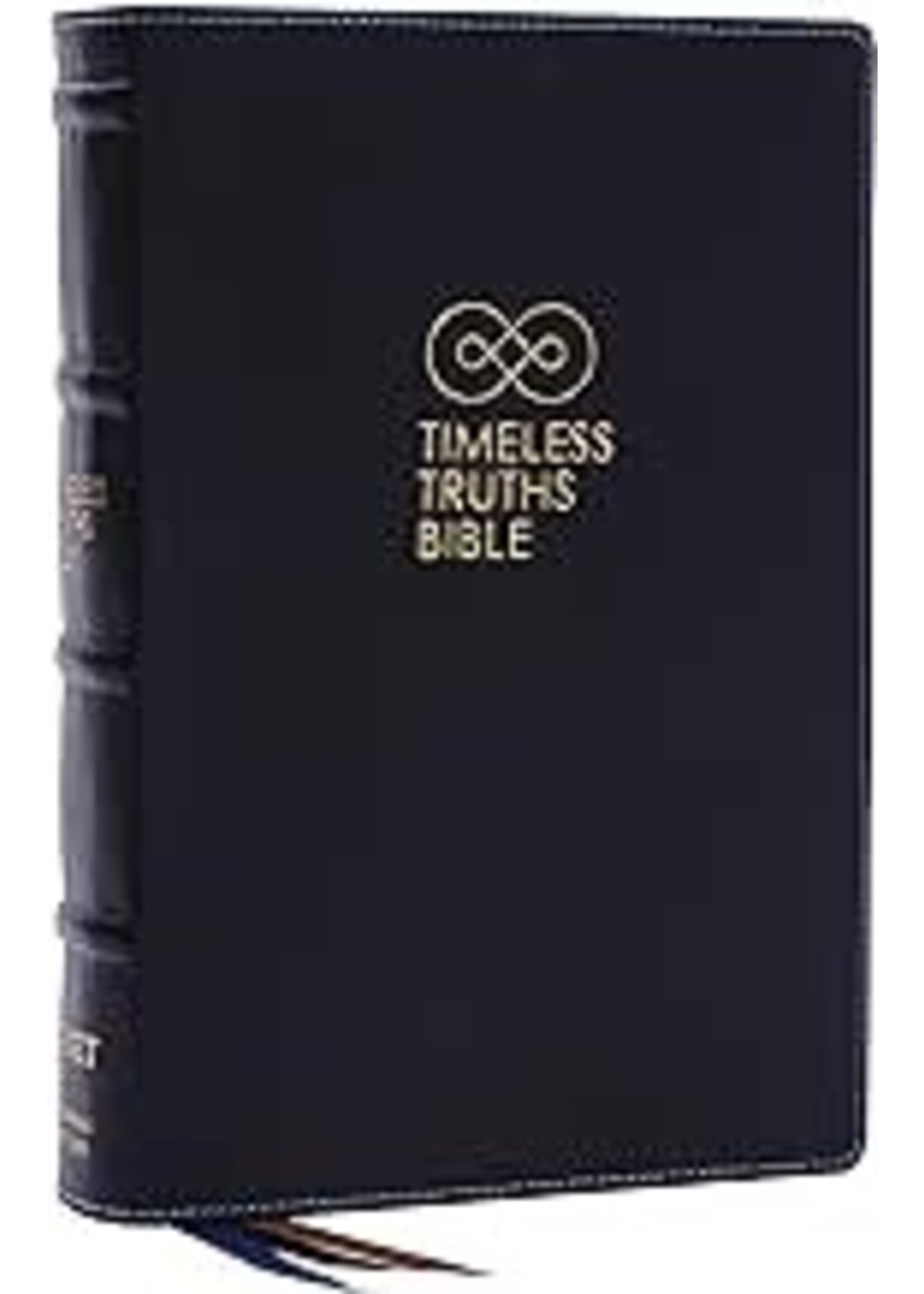 NET Timeless Truths Bible Black Genuine Leather