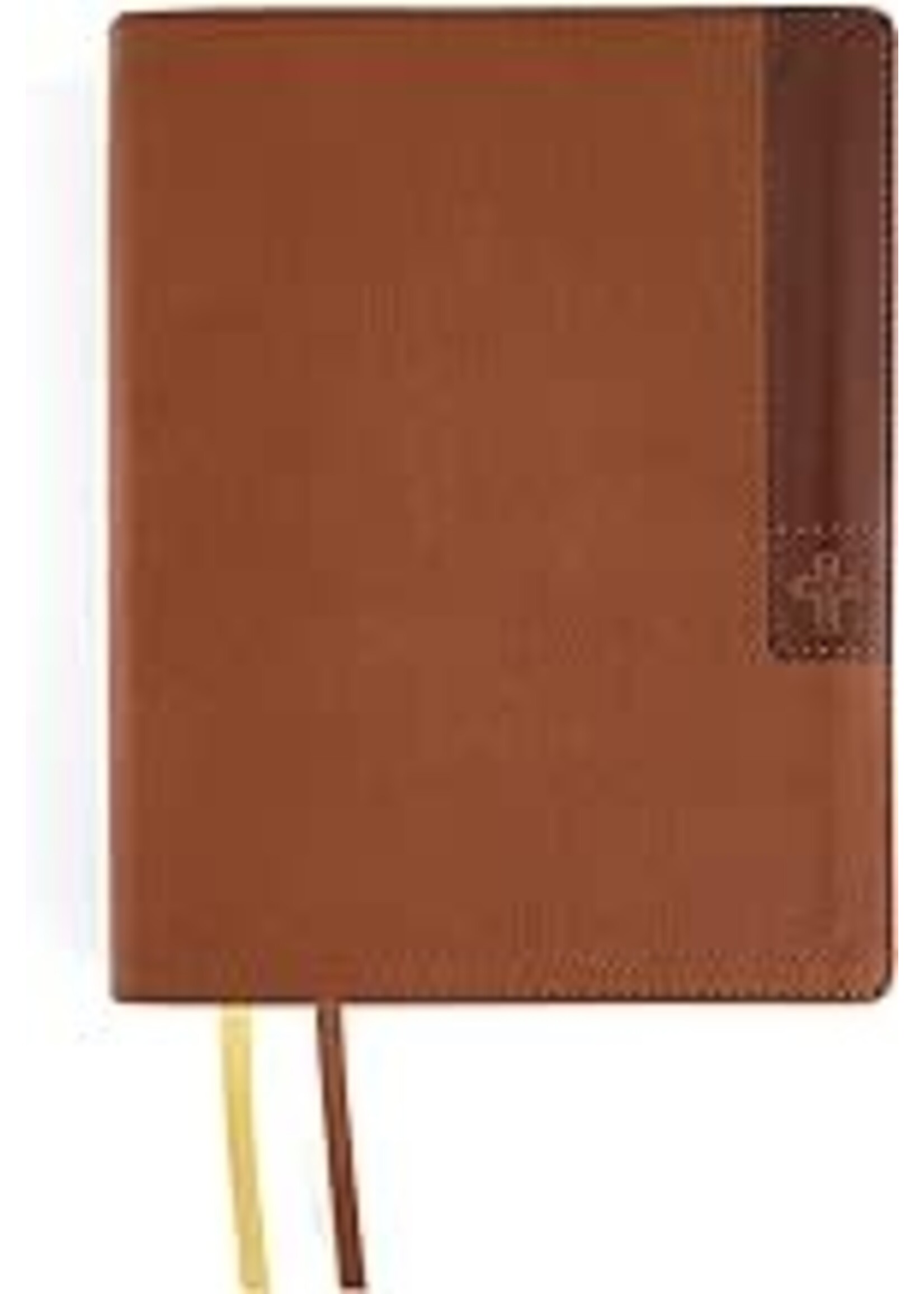 NIV Journal The Word Bible/Large Print (Comfort Print)-Brown Leathersoft