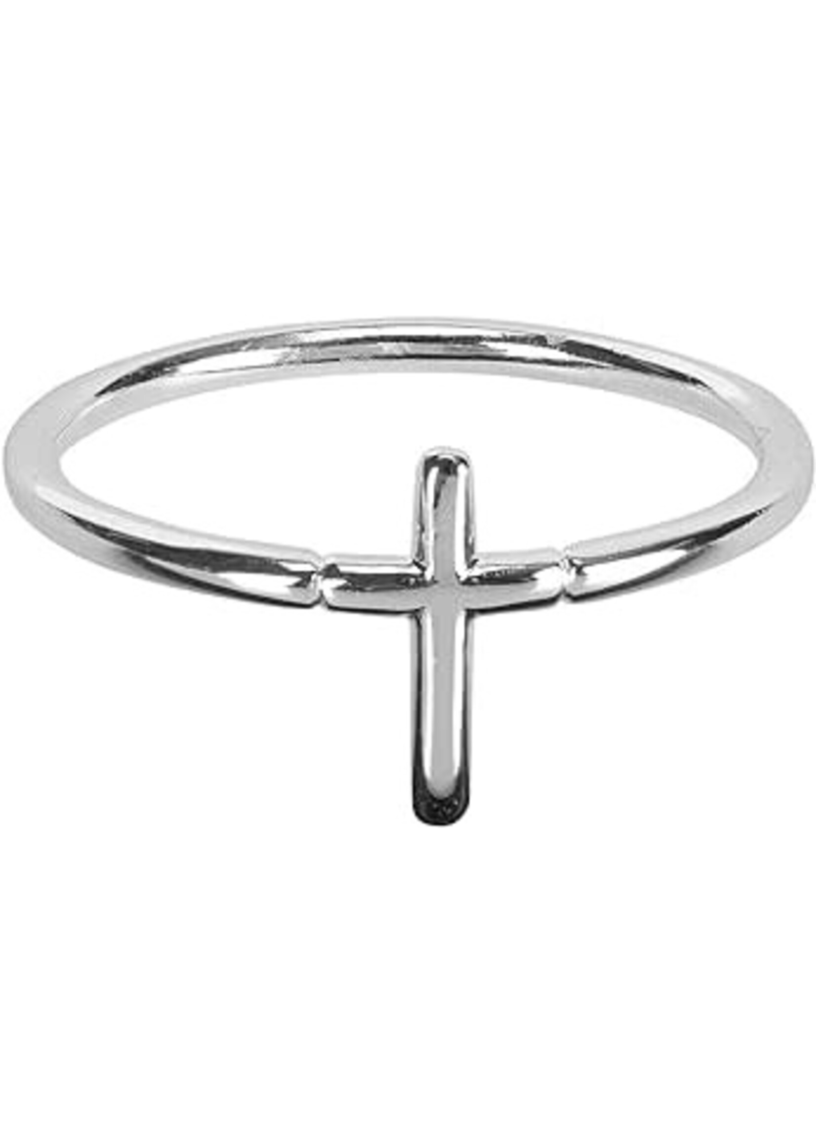 Ring Small Cross Size 7 Silver