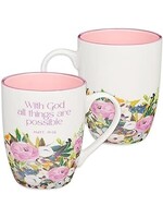 Mug Multi Floral With God