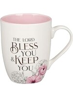 Mug Pink Flower: Lord Bless You and Keep You