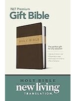 NLT Premium Gift Bible-Tan/Brown TuTone