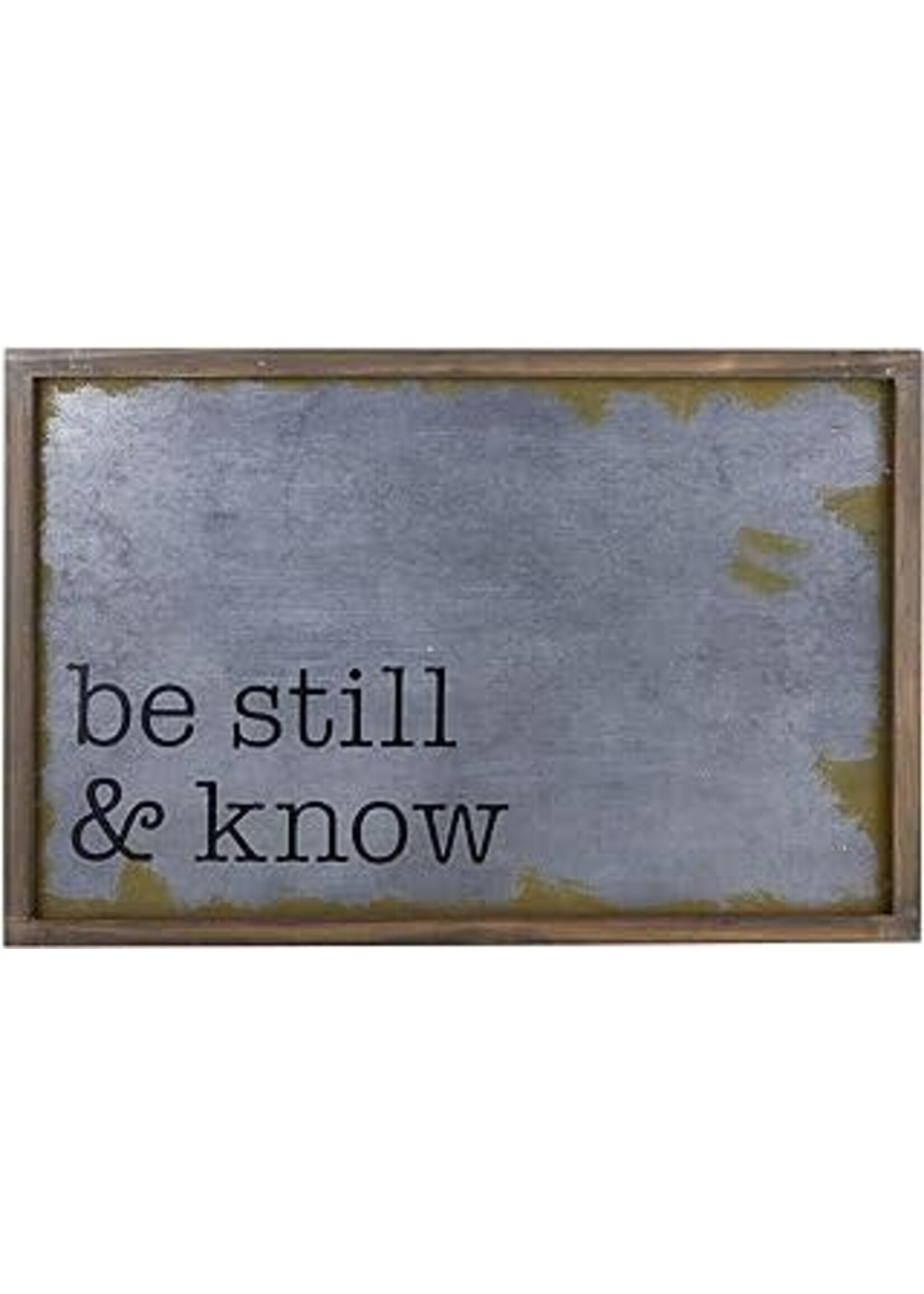 Wall Art-Metal-Be Still & Know (15" x 23")