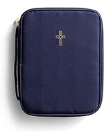 Navy Blue Cross Bible Cover