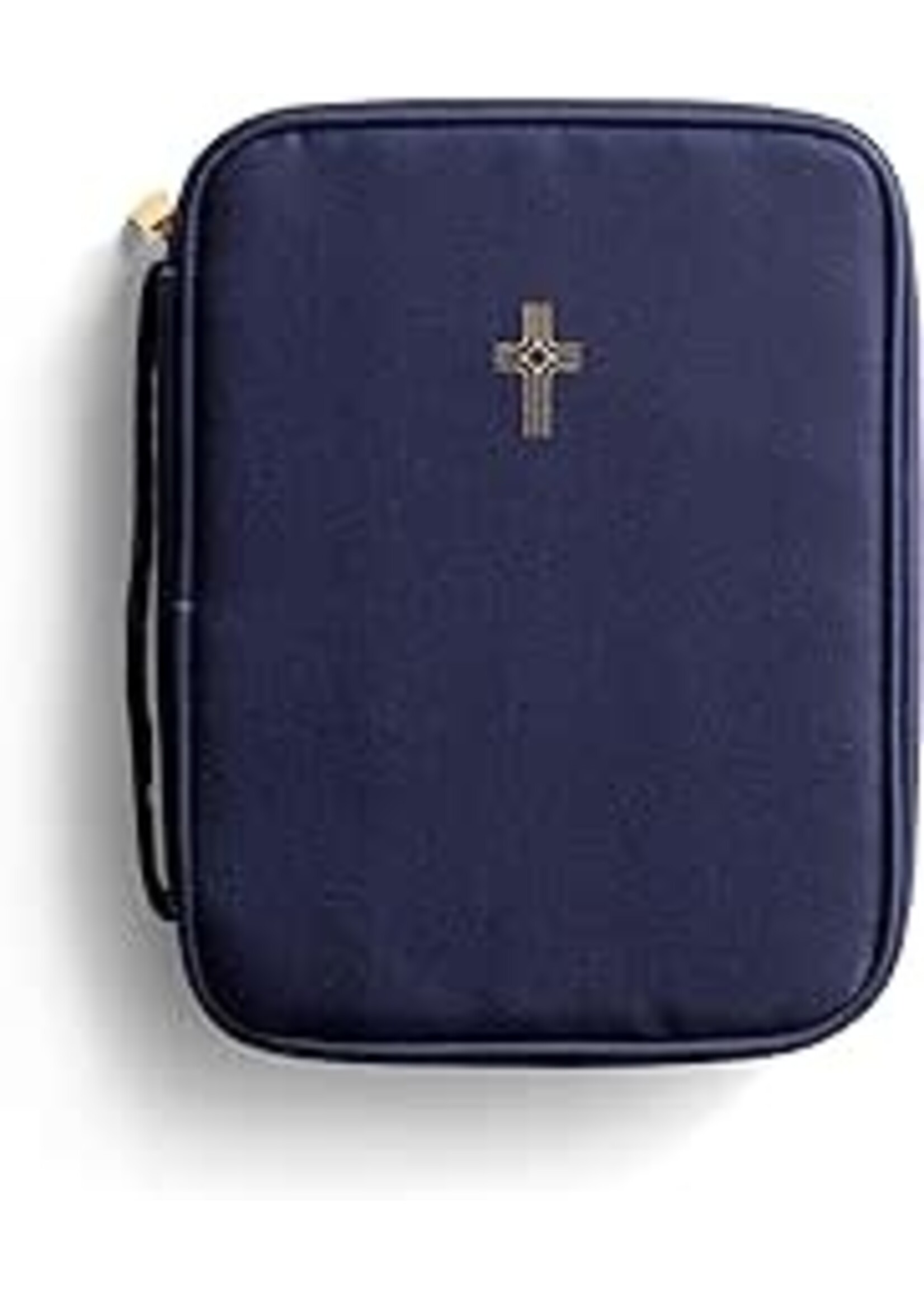 Navy Blue Cross Bible Cover