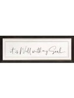 Framed Art-It Is Well With My Soul (20.75 x 7.75)