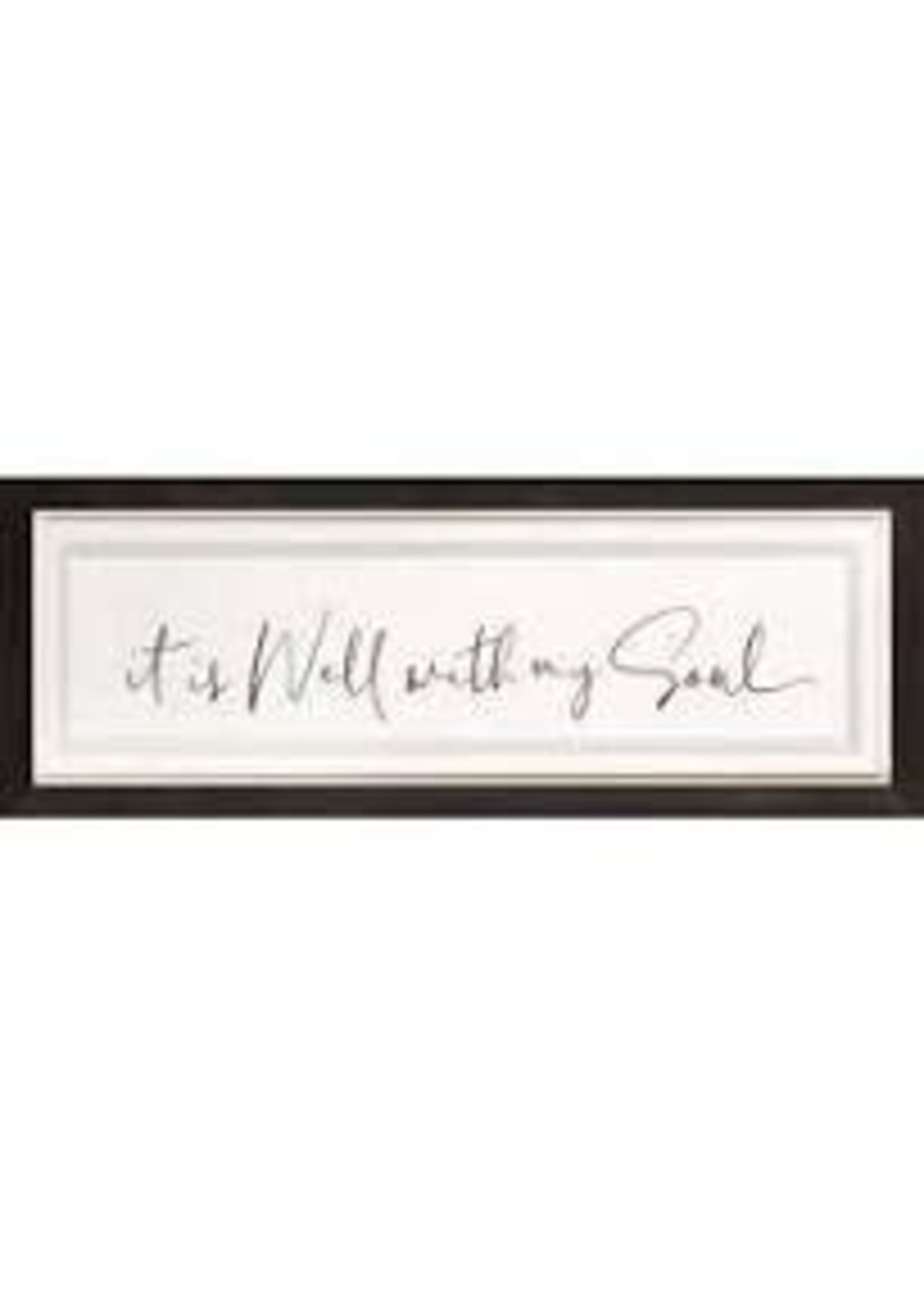 Framed Art-It Is Well With My Soul (20.75 x 7.75)