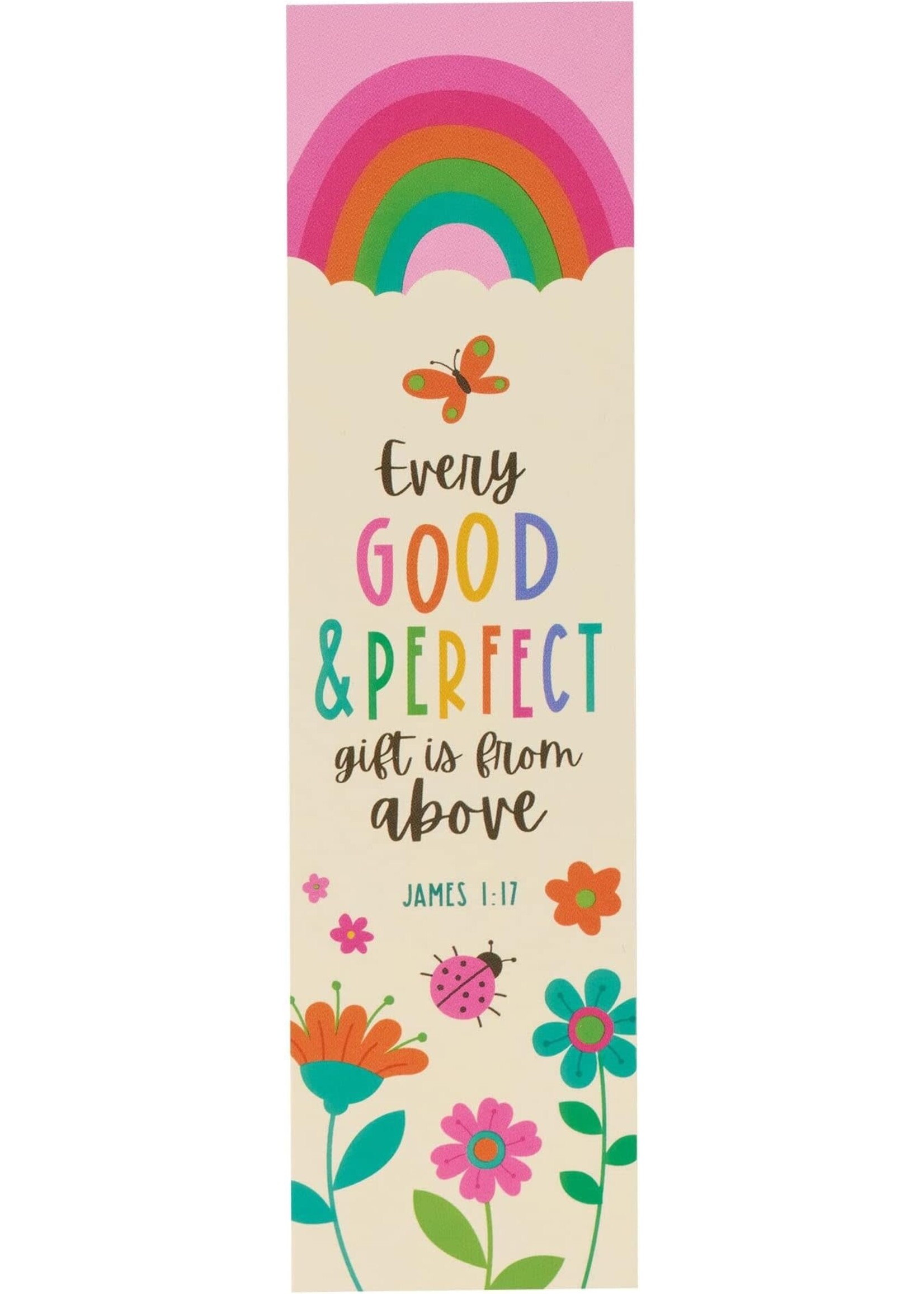 Christian Art Gifts Bookmark-Rainbow/Every Good & Perfect Gift James 1:17 (Pack of 10)