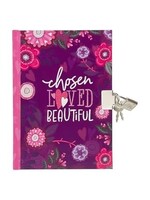 Secret Diary with Lock/Keys, Girls Interactive Christian Purple/Pink Journal with Writing Prompts