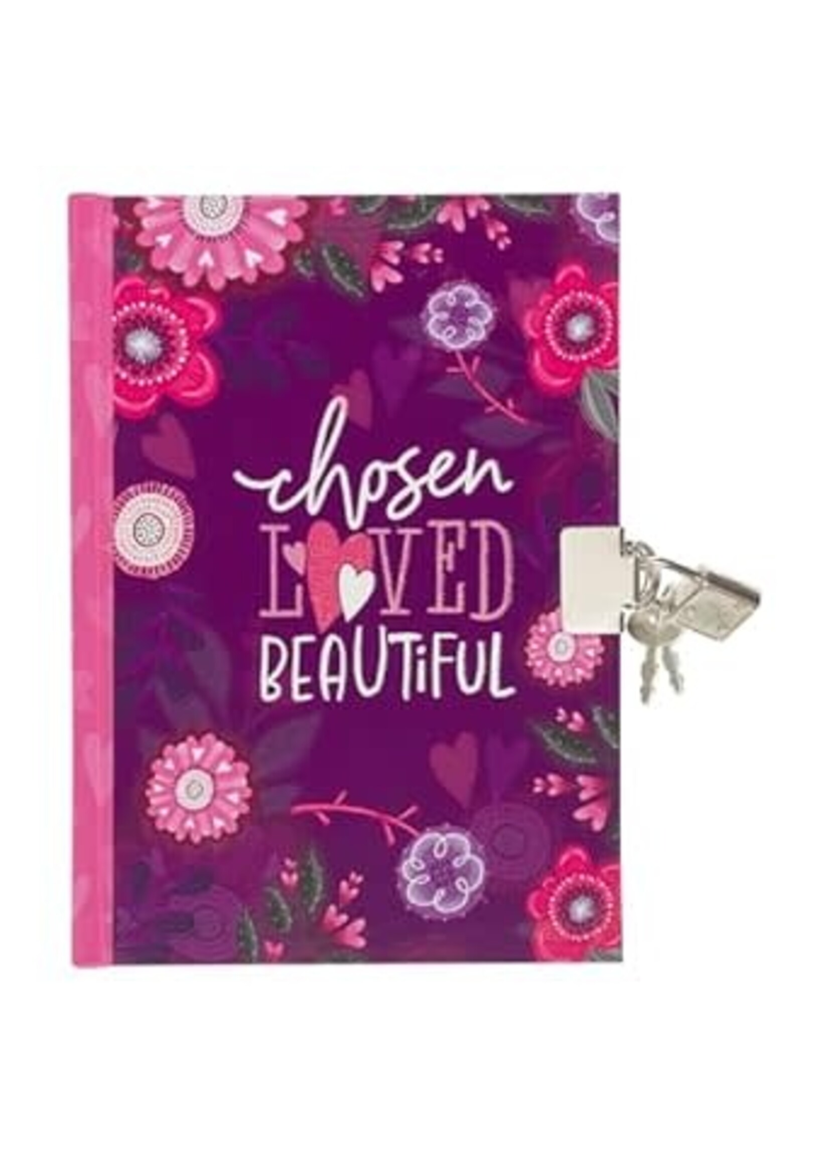 Secret Diary with Lock/Keys, Girls Interactive Christian Purple/Pink Journal with Writing Prompts