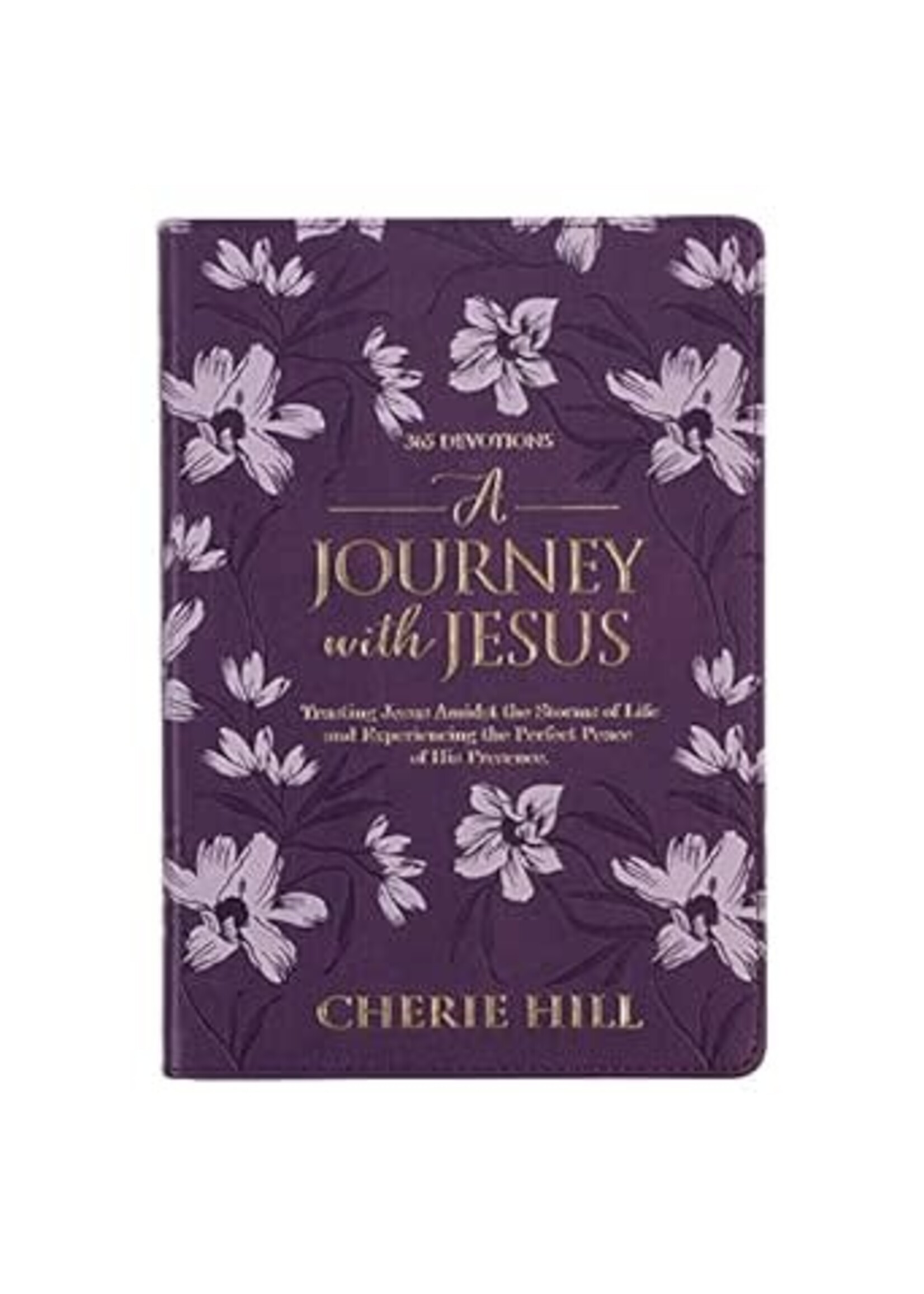 A Journey with Jesus 365 Devotions for Women, Purple Floral Faux Leather