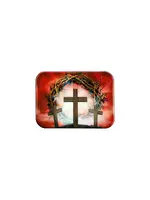 "Three Cross Crown of Thorns" - 2.5" X 3.5" Rectangle Fridge Magnet