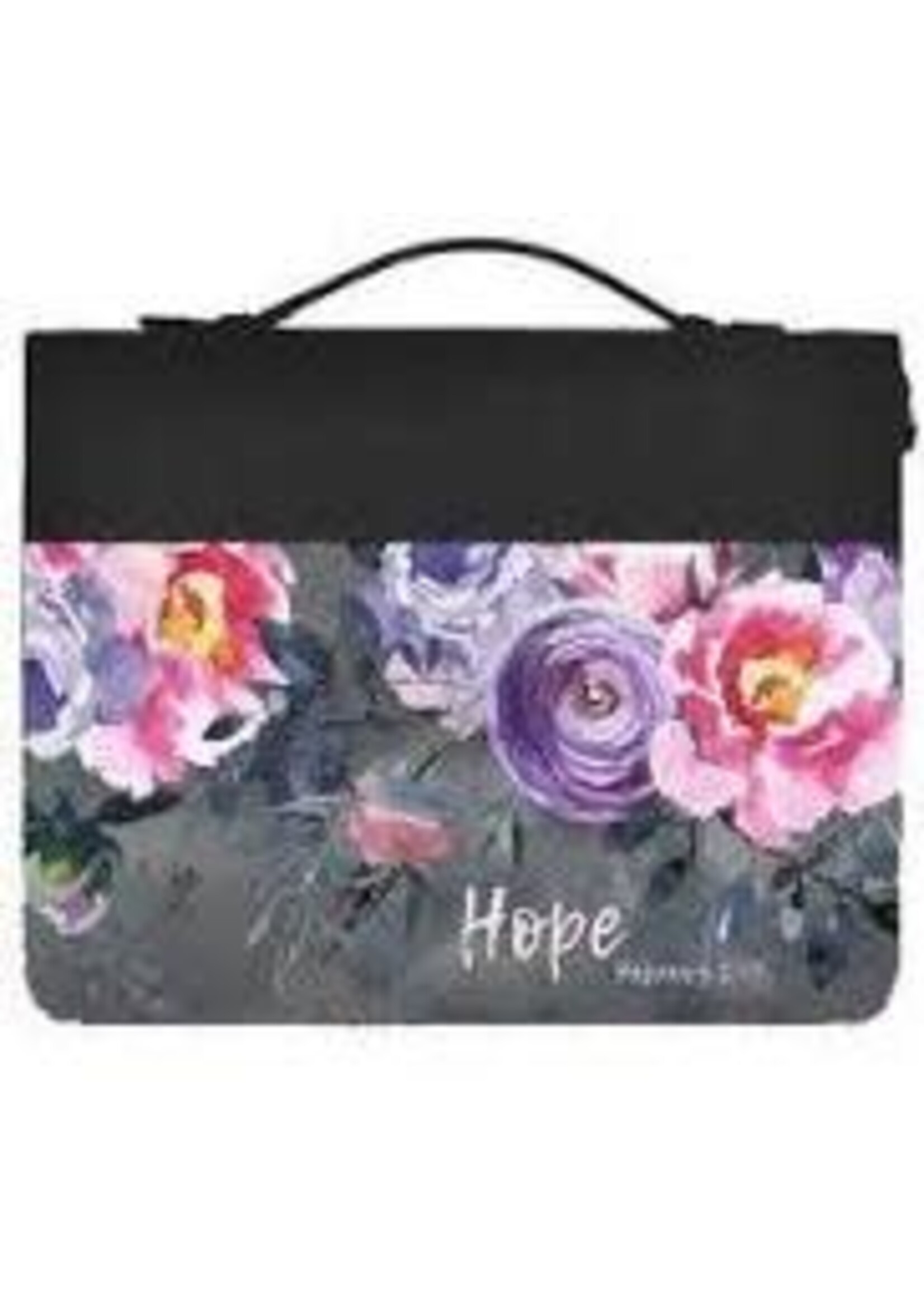 Bible Cover-Believe-Black/Floral-XLG