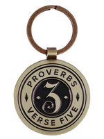 Proverbs 3:5 Brass Metal Keychain