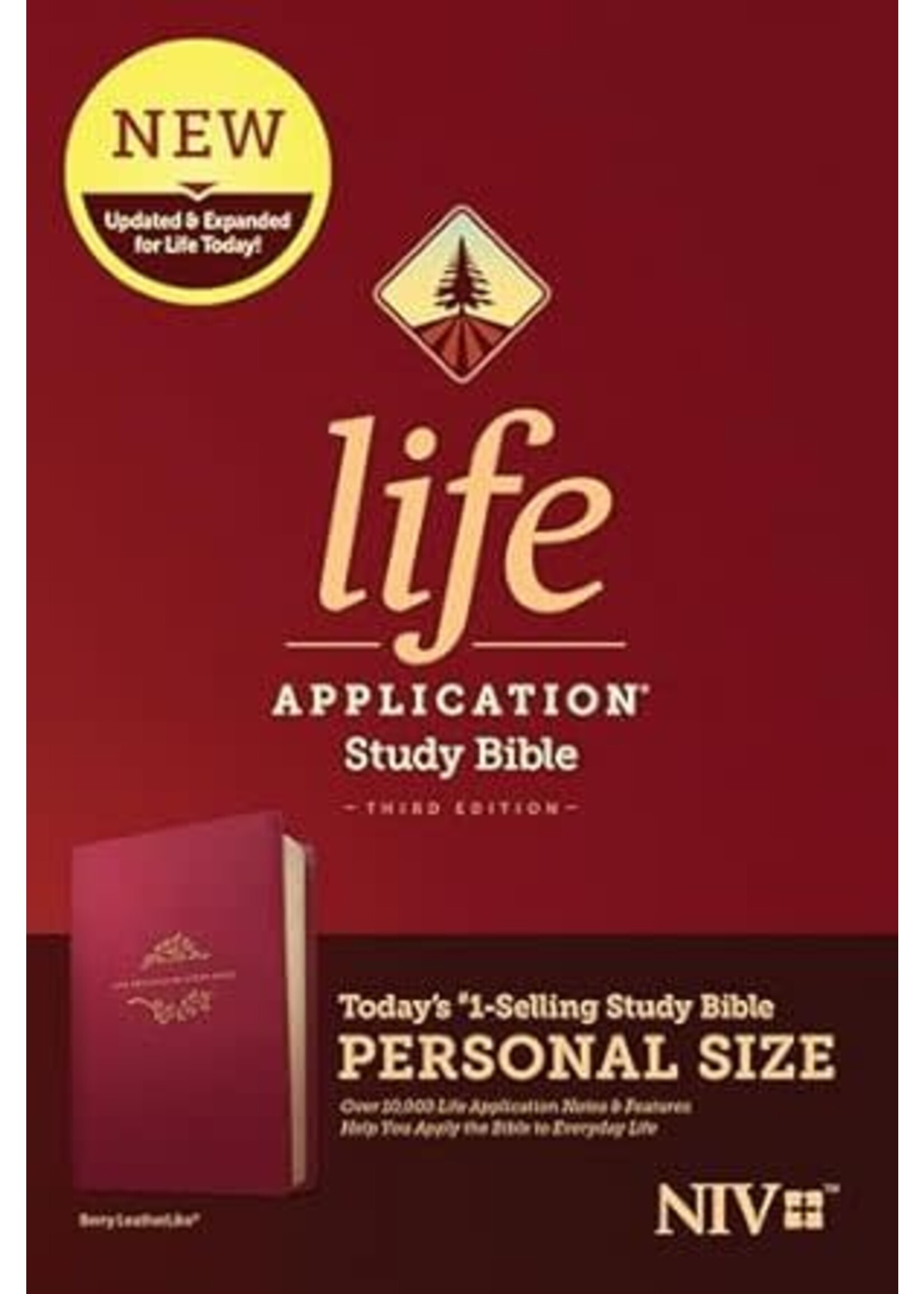 NIV Life Application Study Bible, Third Edition, Personal Size (LeatherLike, Berry)