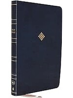 NKJV Large Print Thinline Bible - Blue Leahersoft