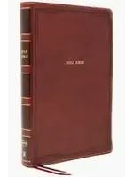 NKJV Large Print Thinline Bible (Comfort Print)-Brown Leathersoft