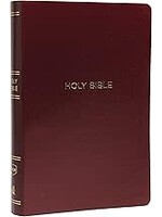 NKJV Giant Print Center-Column Reference Bible-Burgundy Leather-Look