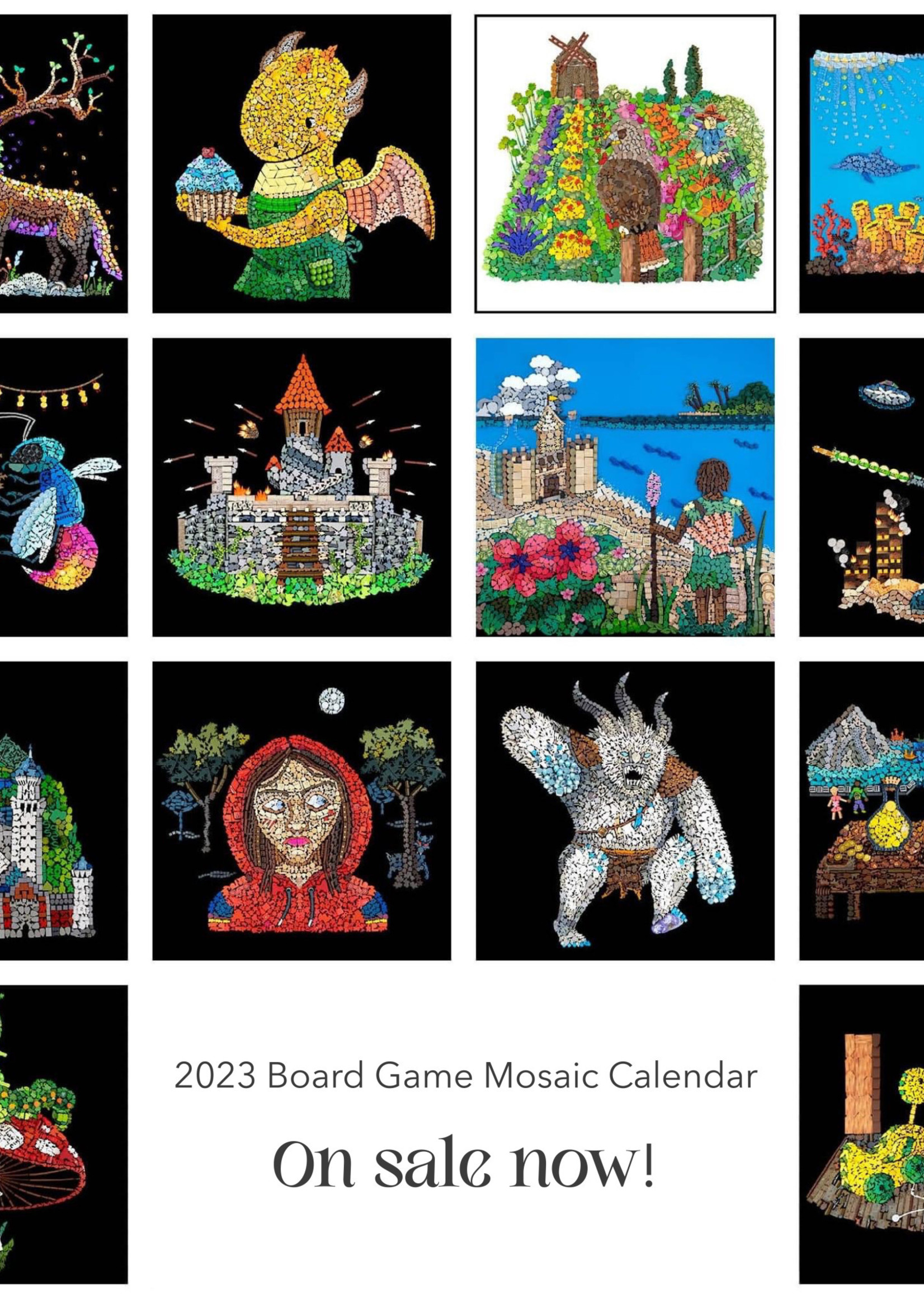 Board Game Mosaic Calendar 2023 The Guilded Grayland