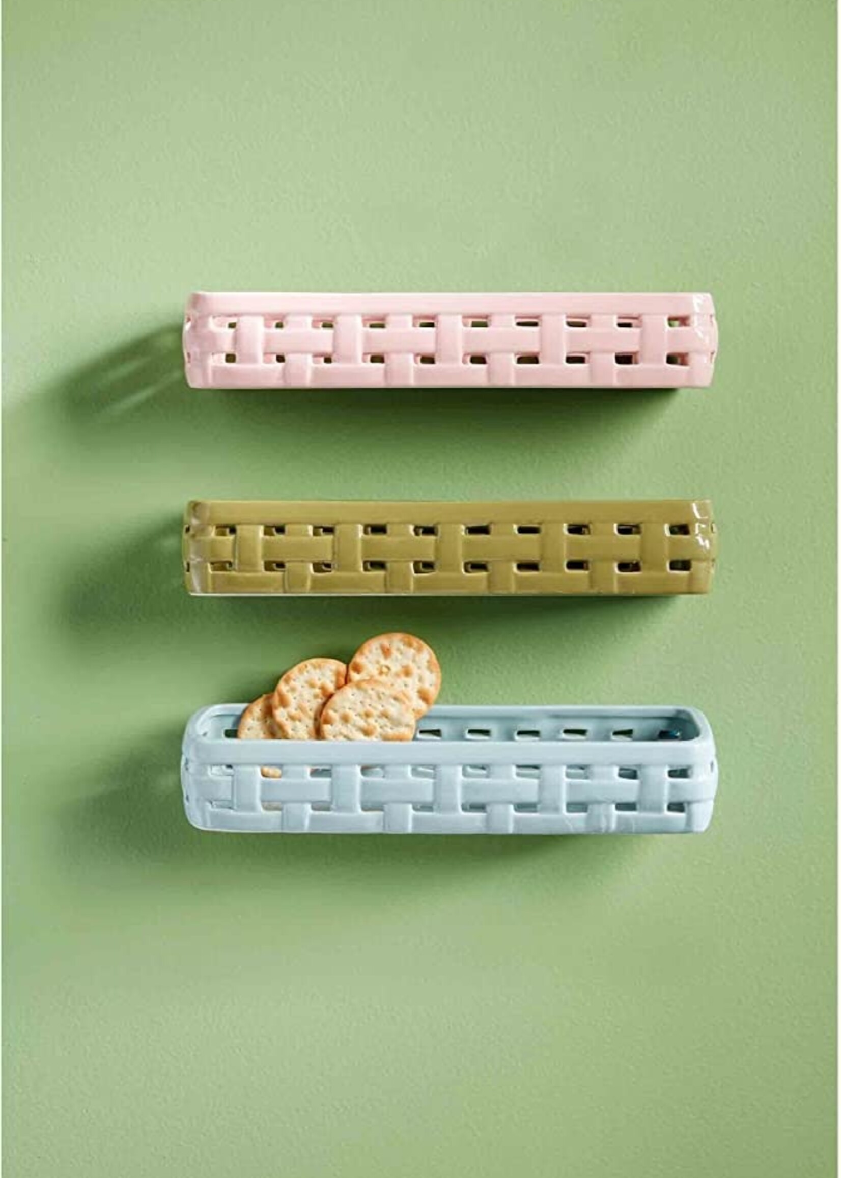 Mud Pie WOVEN CRACKER DISH