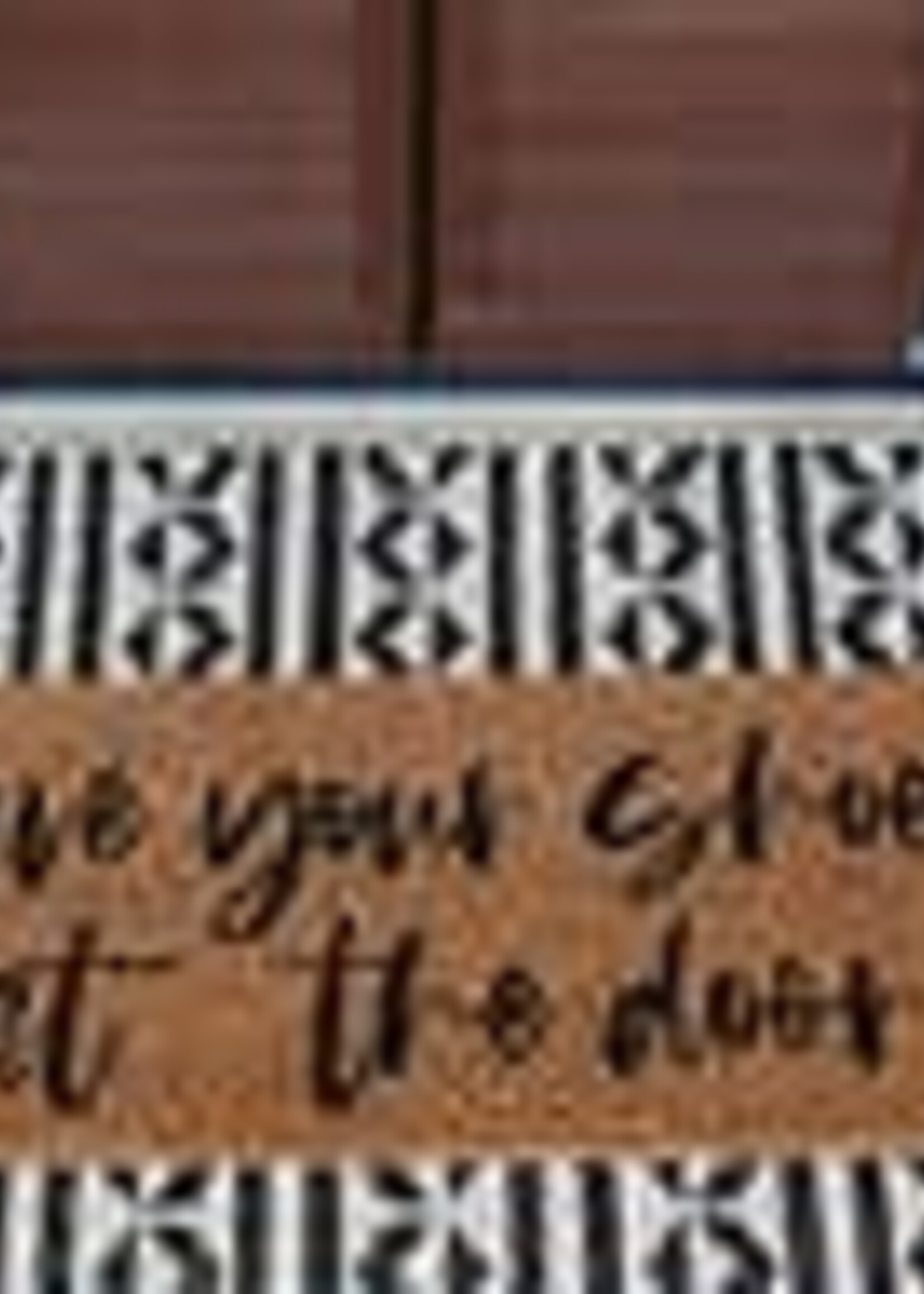 Modern Burlap XL DOORMAT LEAVE YOUR SHOES