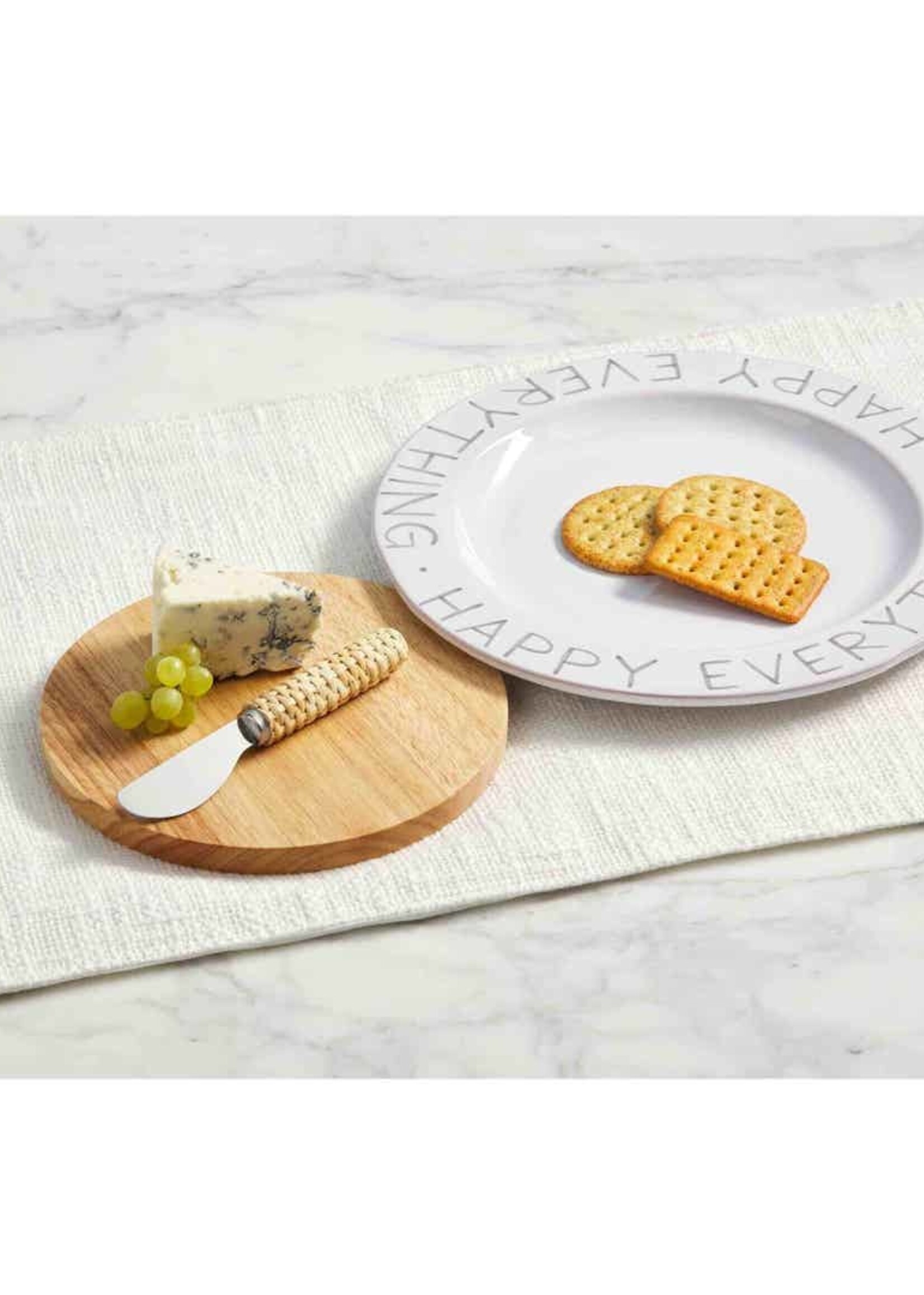 Mud Pie HAPPY CHEESE PLATE & BOARD SET