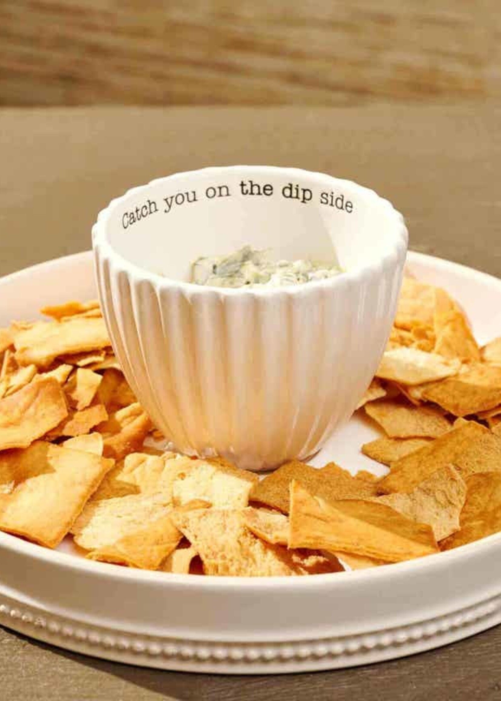 Mud Pie REVERSIBLE PEDESTAL CHIP & DIP