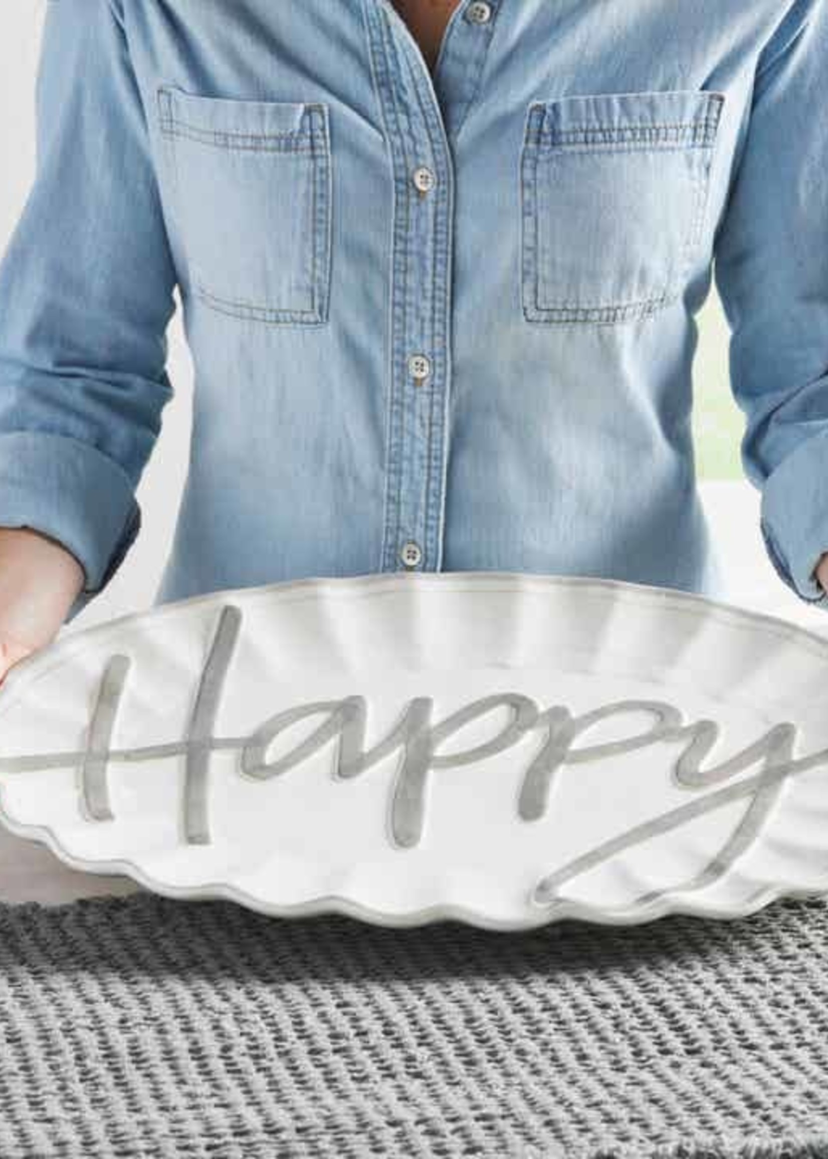 Mud Pie HAPPY SERVING PLATTER