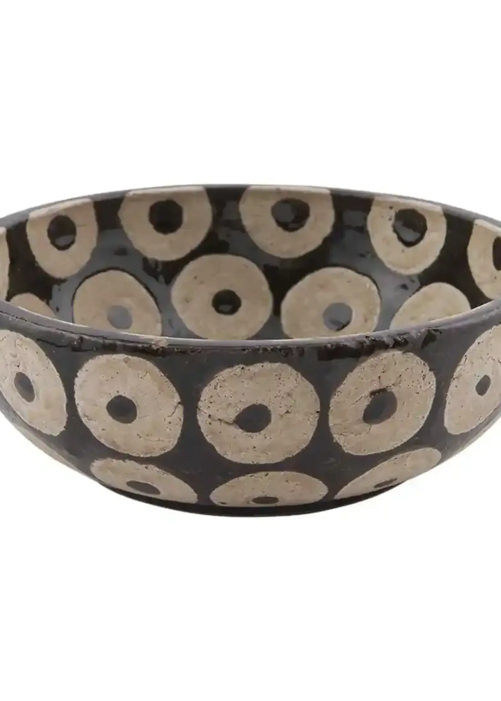 Mud Pie SMALL BLACK TERRACOTA BOWL