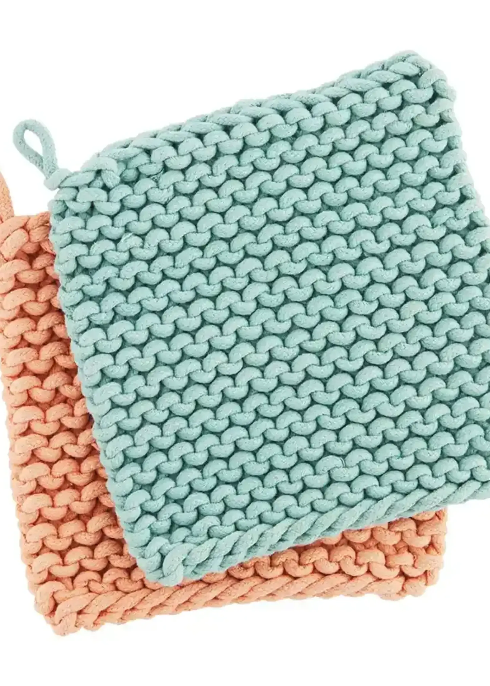 Mud Pie CROCHET POT HOLDERS