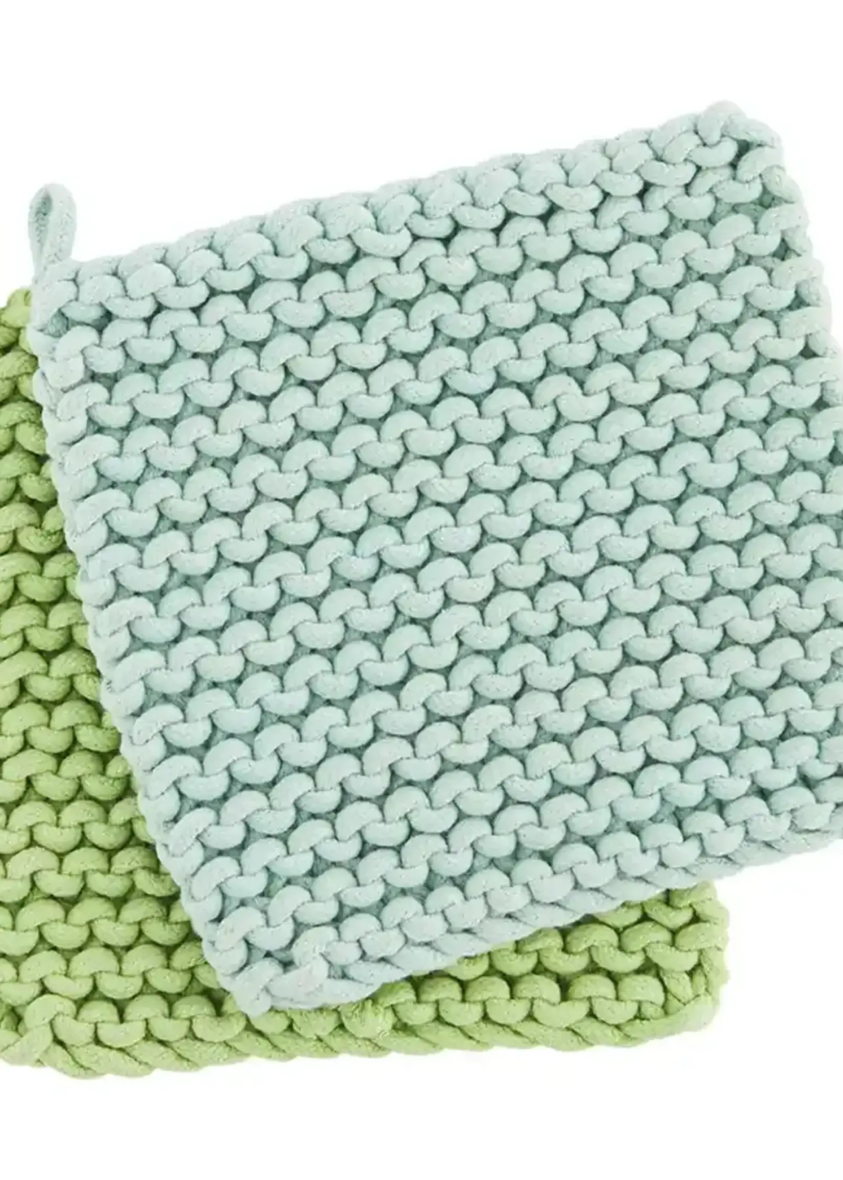 Mud Pie CROCHET POT HOLDERS